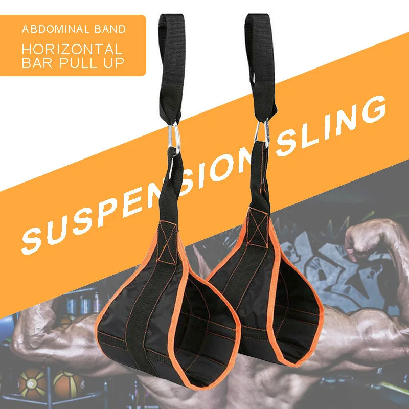 Fitness AB Sling Straps Suspension Rip-Resistant Heavy Duty a Pair for Pull up Bar Hanging Leg Raiser Gym Home Fitness Equipment