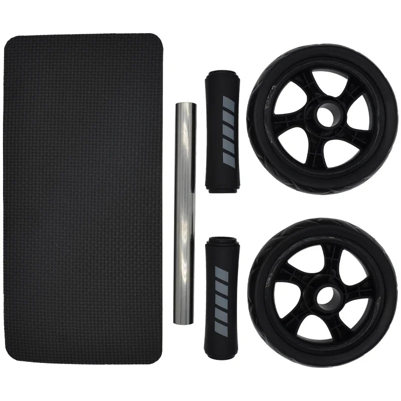 Great-Quality Abs Roller Fitness Equipment Mute Non-Slip Double-Wheel Abdominal Wheel Exercise Ab Work Out Gym Muscle