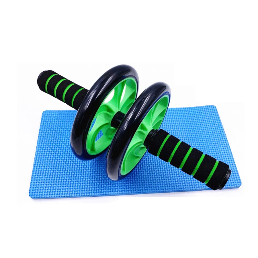 Great-Quality Abs Roller Fitness Equipment Mute Non-Slip Double-Wheel Abdominal Wheel Exercise Ab Work Out Gym Muscle
