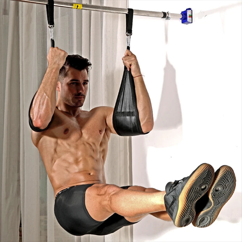 Fitness AB Sling Straps Suspension Rip-Resistant Heavy Duty a Pair for Pull up Bar Hanging Leg Raiser Gym Home Fitness Equipment